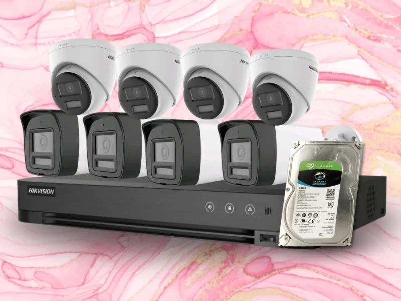 Paket 8 Kamera Analog Hikvision 5MP Full Color Audio