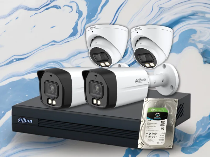 Paket 4 Kamera Analog Dahua 5MP Full Color Audio