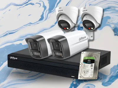 Paket 4 Kamera IP Dahua 2MP Full Color Audio