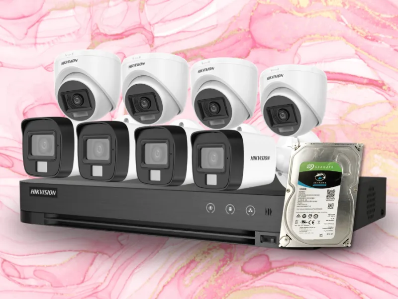 Paket 8 Kamera Analog Hikvision 2MP Infra Red