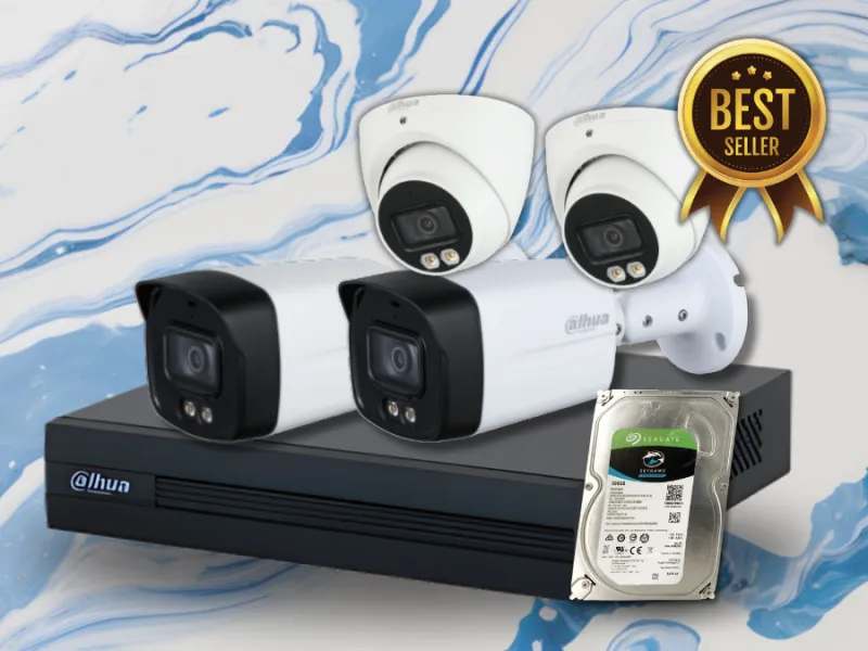 Paket 4 Kamera Analog Dahua 2MP Full Color