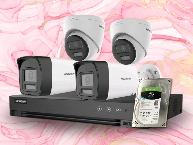 Paket 4 Kamera Analog Hikvision 5MP Full Color Audio