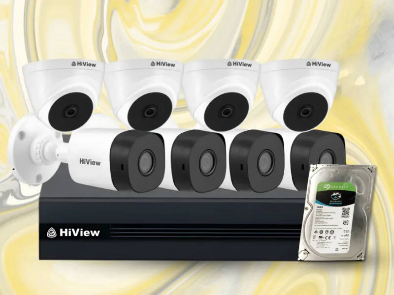 Paket 8 Kamera Analog Hiview 2MP Infra Red