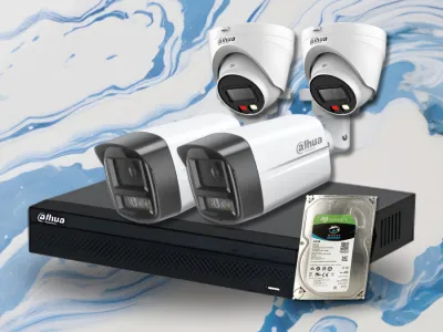 Paket 4 Kamera IP Dahua 4MP Full Color Audio