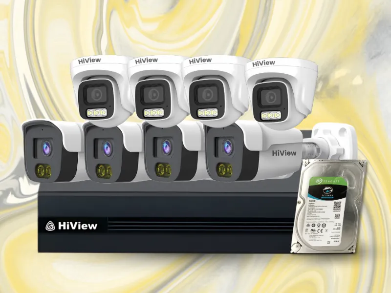 Paket 8 Kamera Analog Hiview 2MP Full Color