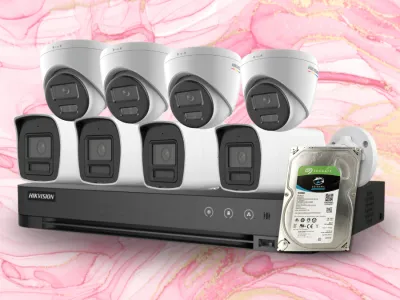 Paket 8 Kamera IP Hikvision 4MP Full Color Audio