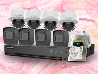 Paket 8 Kamera IP Hikvision 2MP Infra Red