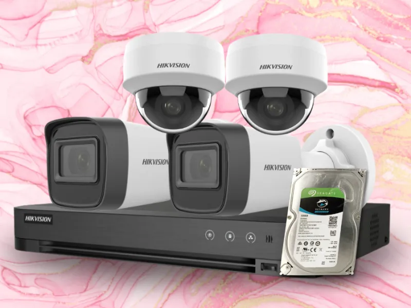 Paket 4 Kamera IP Hikvision 2MP Infra Red
